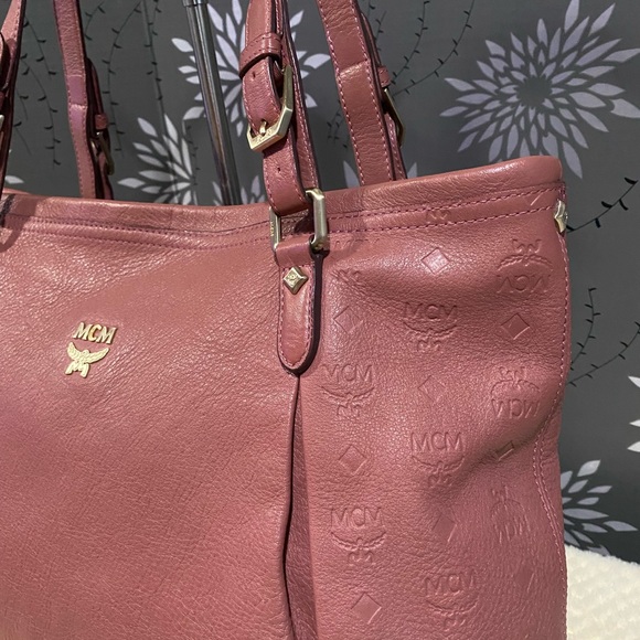 MCM pink-purple tote bag with zipper - Picture 2 of 6